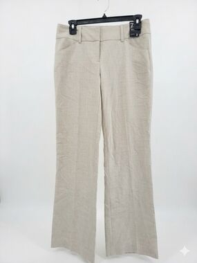 New York & Company Light Beige Boot-Cut Dress Pants